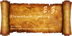 Ehrenstein Zamfira névjegykártya